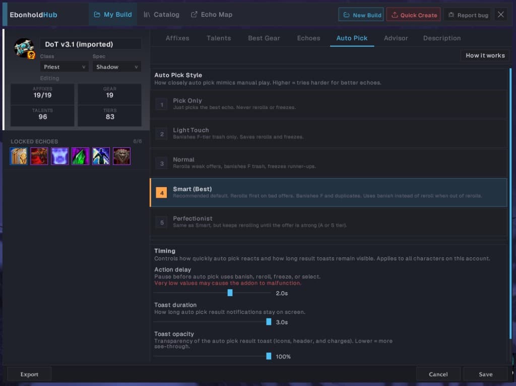 Auto Pick styles
