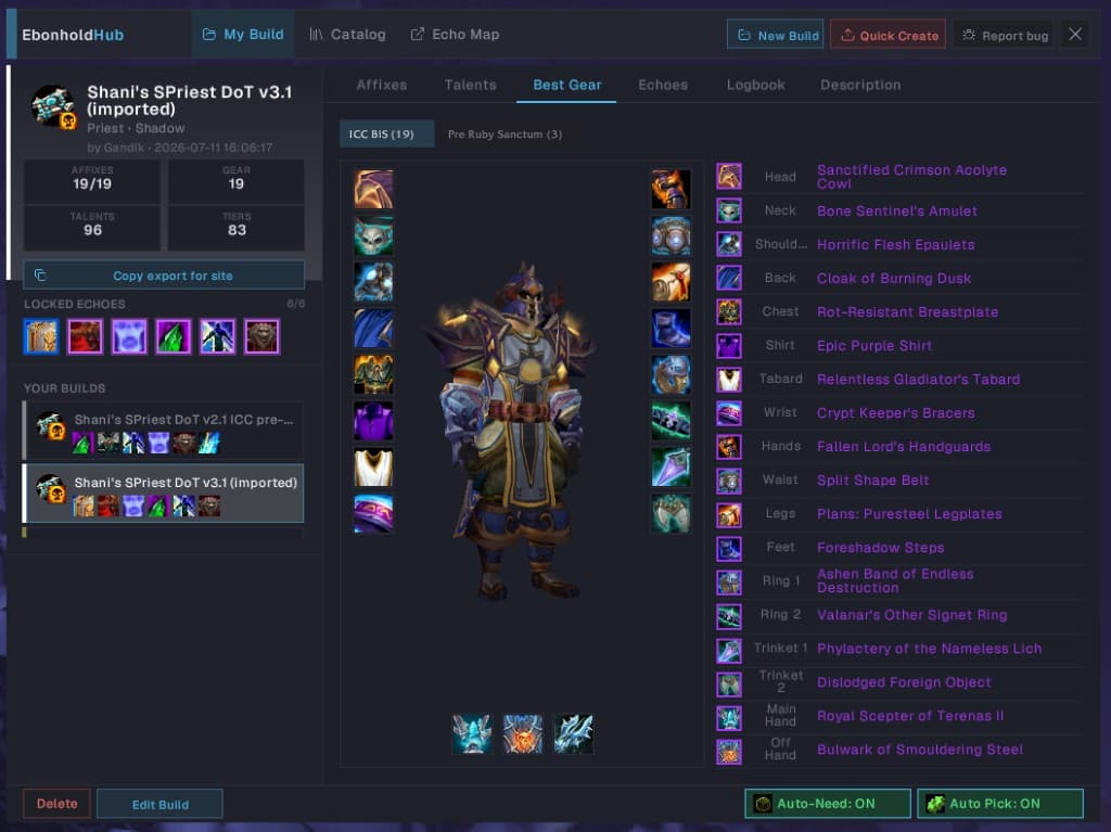 Best Gear — ICC BiS list